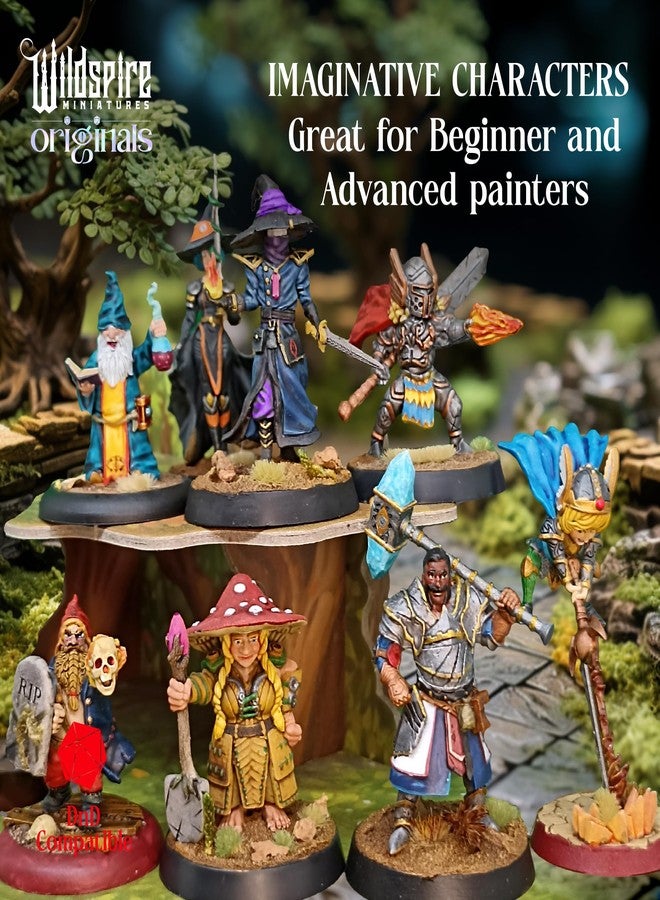 Wildspire Spellblades - Hero Player-Characters & NPC for DND Miniatures Unpainted Bulk 28mm-32mm Scale Dungeons & Dragons Minis D&D Figures Pathfinder DND Minis Accessories for Fantasy Tabletop Games - Image 5